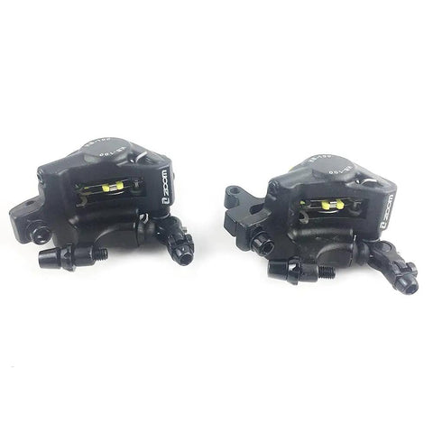 Hydraulic Disc Brake Calipers Set for Mountain Bikes and E-Bikes, Front and Rear Line-Pulling System, 1 Pair, Black Finish