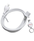 Replacement US Plug Extension Cable for Apple iMac G5 20 Inch 21.5 Inch 24 Inch and 27 Inch Power Supply Cord White Finish Easy Install Durable Build Keeps Your Vintage iMac Running Smooth, coiled with plug visible.
