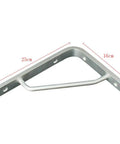 Ultra Duty Solid Aluminum Alloy Triangular Shelf Bracket Wall Mount Extra Support System For Wooden Floating Displays showing 25cm by 16cm bracket.