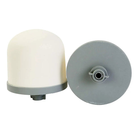 Top Notch Ceramic Dome Water Filter With Coconut Shell Activated Carbon For Pre Filtration Units Replacement Media For 0.15 To 0.5 Micron Household Water Bucket Filtration System And Pitcher, showing ceramic dome design and base connection