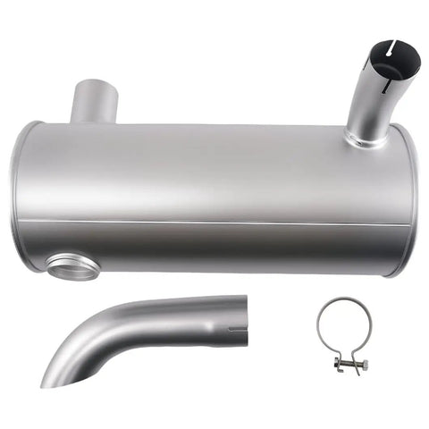 Exhaust Silencer Muffler For Construction Equipment Direct Fit Noise Reduction Fits ZX130W ZX160 ZX180LC EX120-5 Part No 4479646, stainless steel
