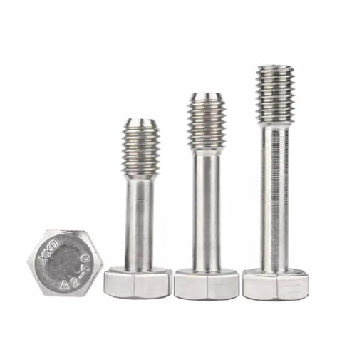 Built Tough Stainless Steel M6 X 40 Captive Panel Screws With Hex Nuts And Plain Washers, showcasing different lengths and threads.