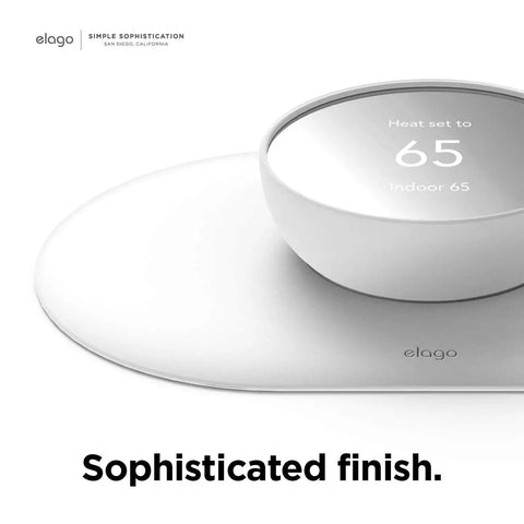 Wall Plate Cover Plus For Google Nest Thermostat 2020 Snow Durable Polycarbonate Material Easy Installation Custom Fit shown
