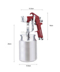 Pro Grade Siphon Feed Paint Sprayer with Red Handle and 34 oz Cup, 1.8mm Nozzle for Low Viscosity Coatings