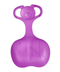 Purple Downhill Snow Sled With Handle For Kids And Adults, Large Luge Style Snowboard Sled with bear design handle.