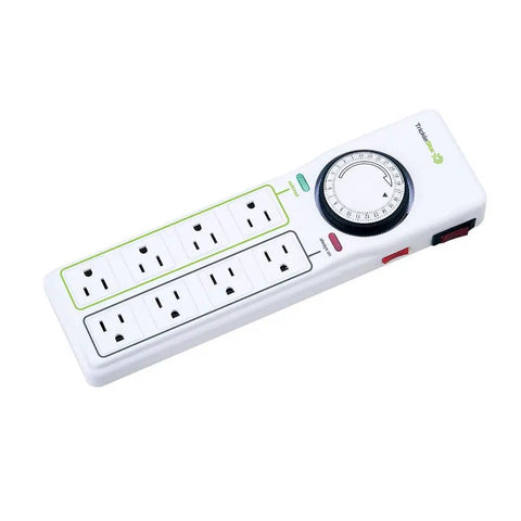 8 Outlet Timer Power Strip With 720 Joules Surge Protection, 4 Ft Cord, 4 Always On And 4 Time Controlled Outlets, 48 Daily Events