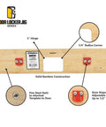 Pro Grade 3 Inch Door Hinge Template For Single Pocket Doors One Quarter Inch Radius Corners On Doors And Jambs Router Jig For 3" Hinges Repositionable Carrier Durable Wood Door Mortising Tool For Precise Install