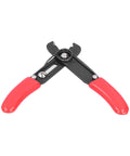 Heavy Duty 45 Steel Wire Stripper And Cable Cutter Pliers with red ergonomic grips, 0.08 To 6mm2 capacity, ideal for electrical repair.