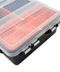 All Purpose Tool Parts Box With Removable Tray And 10 Plus Compartments Plastic Storage Case For Nails Screws Nuts Bolts Home DIY Organizer Waterproof Durable Box For Workshop And Garage