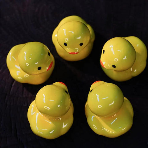 Sweet Ceramic Duck Toilet Bolt Covers For A Fresh Bath Swap Dope Screw Caps With Easy Install And Zero Fuss Upgrades Your Sanitary Hardware Today, five duck-shaped covers.