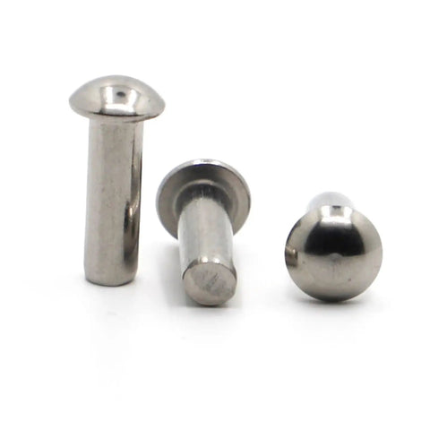 Pro Level 304 Stainless Steel Solid Round Head Rivets M2 50 Pack Self Plugging Fasteners Built Tough With No Nonsense Durability And Rust Resistance For Real Automotive Fixes And Weekend Diy Projects