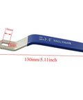 Stainless Steel Lever Handle Replacement For DN20 Ball Valve, Chrome Plated Quarter Turn With Blue Plastic Grip, 10x6mm Hole