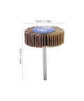 Heavy Duty Double Layer Flap Wheel Drill Sander Attachment Pro Grade Steel Abrasive Sanding Drum 50Pcs side view