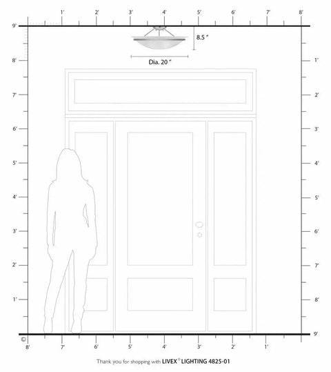 Newburgh 3 Light Ceiling Mount In Bronze, Transitional Style Ceiling Fixture With Steel Construction size diagram