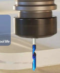 Beast Upcut Solid Carbide CNC End Mill Quarter Inch Diameter Extra Long Three Inch Overall Length Pro Grade in action