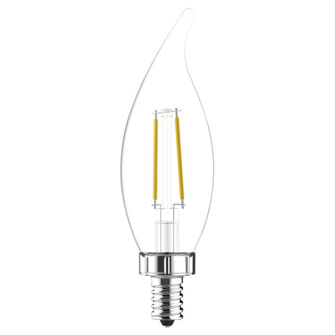 Refresh LED Daylight Bulbs For Energy Saving And Bright Colors 40W Equivalent Clear Decorative Candle Light Bulb