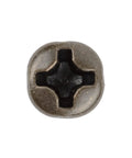 Close-up of a Phillips drive antique brass pan head wood screw for cabinets, 1/2 inch size, from Pack Of 25 Realdeal Antique Brass Pan Head Wood Screws.