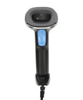 Front view of Rugged Handheld Barcode Scanner Reads 1D 2D And QR Codes With ABS Body IP54 Dust Protected Sealed Build High Accuracy CMOS Sensor