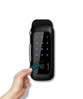 Keyless Entry Smart Glass Door Lock With Bluetooth Code App And Fob For 12mm Frameless Swing Doors No WiFi Needed
