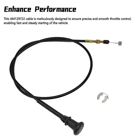 Choke Cable AM129722 For John Deere 4X2 6X4 Worksite Turf TX TS 1200A durable steel cable with E-clip