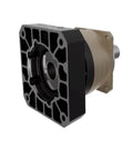 Heavy Duty Helical Gear Planetary Reducer Real Deal Servo Motor Speed Drive Unit With 3 5 10 50 To 1 Ratios side view showing gear structure and shaft.