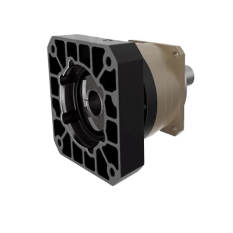 Heavy Duty Helical Gear Planetary Reducer Real Deal Servo Motor Speed Drive Unit With 3 5 10 50 To 1 Ratios side view showing gear structure and shaft.