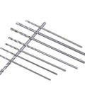 20 Piece HSS Mini Drill Bit Set 0.3mm To 1.6mm Shank Twist Drill Bits for Precision DIY Projects laid out diagonally