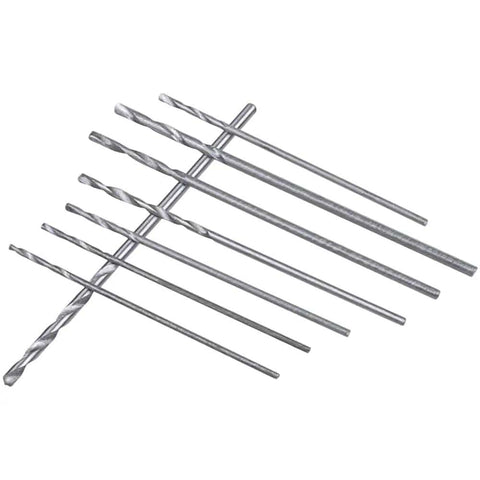 20 Piece HSS Mini Drill Bit Set 0.3mm To 1.6mm Shank Twist Drill Bits for Precision DIY Projects laid out diagonally