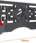 Velvet Padded Wall Mount Katana Display Stand With Double Layer Sword Rack, black with red padding, 15 x 8 x 1.4 inches