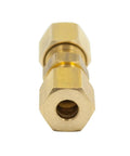 Legines brass compression tube union fitting, 3/8 in OD x 3/8 in OD, pack of 2