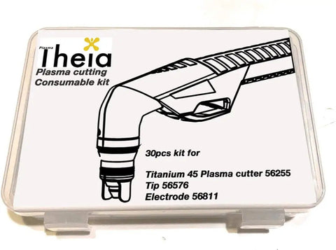 Plasma Cutter Tip and Electrodes Kit for 40 Amp Harbor Freight Titanium 45 Models 56576 56811 56255 box design