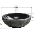 Durable Modern Oval Marble Vessel Sink Handcrafted From Real Natural Stone Above Counter Bathroom Vanity Bowl with dimensions
