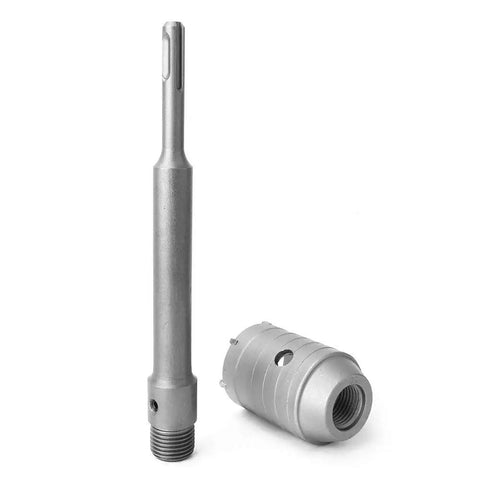 Heavy Duty SDS Shank Concrete Drill Bit With 200mm Rod And Carbide Tip For Wall Hole Cutting Stone Dust Removal Fast Work Great Deal Worth Every Buck, silver drill bit with rod