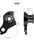 Beefy Universal Derailleur Hanger Replacement For SRAM UDH With CNC Aluminum Body And Reverse Thread Bolts, side dimensions