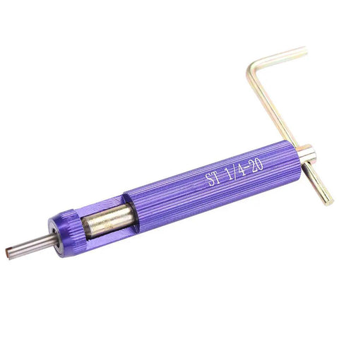 50 Piece Stainless Steel Thread Insert Set For Aluminum And Magnesium Repairs Heavy Duty Kit That Reinforces Weak Threads Boosts Joint Strength Prevents Stripped Holes In Low Strength Metals, purple ST 1/4-20 insert tool