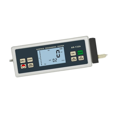 Professional Grade Digital Surface Roughness Tester Featuring Hella Precise Ra And Rz Measurements For Heavy Duty Industrial Finish Checking and No Cap Quality Control Tracking, model AR-132A with digital display.