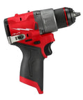 Amped Up Heavy Duty Half Inch Brushless Cordless Drill Driver Featuring Killer Torque And Lightweight Design For Maximum Reach And Fast Drilling Under Load Tool Only side view showing grip and chuck design.