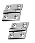 Heavy Duty 304 Stainless Steel Door Hinges Two Pack Industrial Grade Adjustable Cabinet And Door Hinges For Wood Furniture