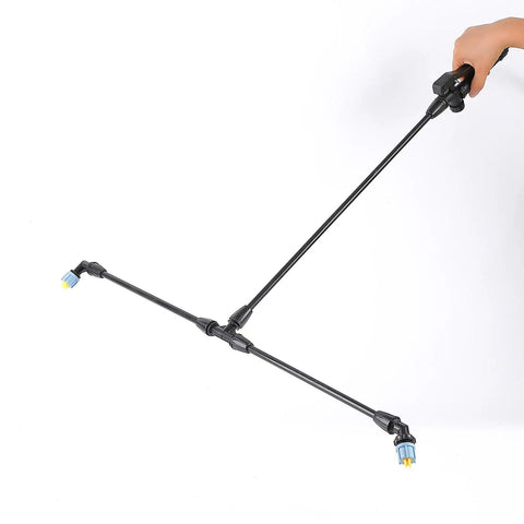 Two Nozzle Poly Boom Wand For Backpack Sprayers With Versatile Adjustable Nozzle Heads Including Cylindrical And 110 Degree Fan Spray Heads
