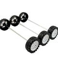 40Pcs Plastic Toy Wheels With 2mm Shafts For DIY RC Cars, Trucks, Robots And Models White Set Includes 20 Shaft Rods For Easy Custom Builds