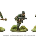 30 Piece Mid To Late War Waffen-SS Grenadiers Plastic Miniatures For Bolt Action WW2 Tabletop War Gamers displayed on grassy bases.