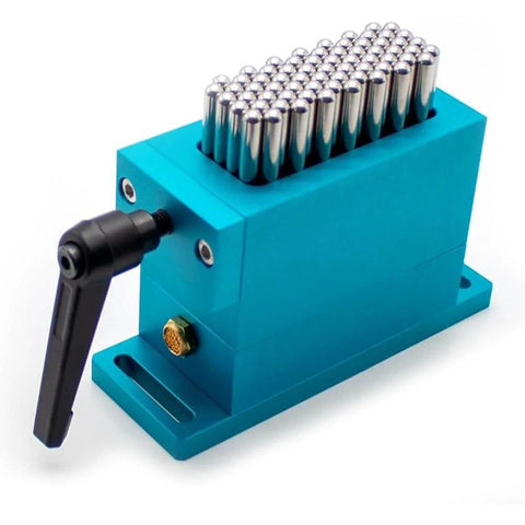 Heavy Duty CNC Flexible Claw Clamp Workholding Fixture With Universal Adjustable Gripper For Laser Marking Machines 67 Stainless Pins SUS 304 Aluminum Base Blue Finish