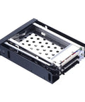 Premium Dual Bay 2.5 Inch SATA HDD and SSD Caddy featuring slick push pull bars for frictionless hot swap design.