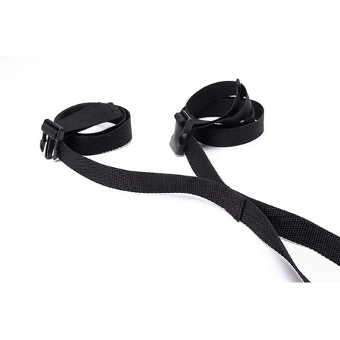 Close-up of straps for Adjustable Bedside Sit Up Aid With Rail Assist And Straps Senior Bed Safety Ladder