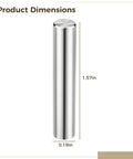 72 Pack Dowel Pins in Bearing Steel, Heavy Duty Precision Ground 3mm Cylindrical Alignment Pins dimensions illustration