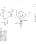 Technical diagram of Beefed Up 35x120mm Permanent Magnet Stepper Motor With 12V Supply Non-Captive TR3.5 Linear Screw Driven 0.2A Current Max Travel 20mm