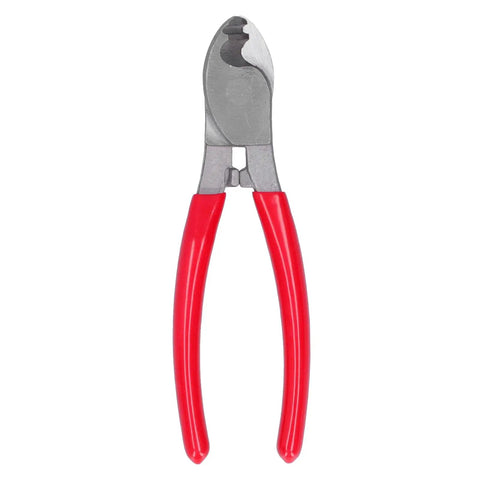 Heavy Duty Manual Cable Cutter For Aluminum And Copper Wires, Ratcheting Insulation Pliers with red handles, Portable Hand Tool