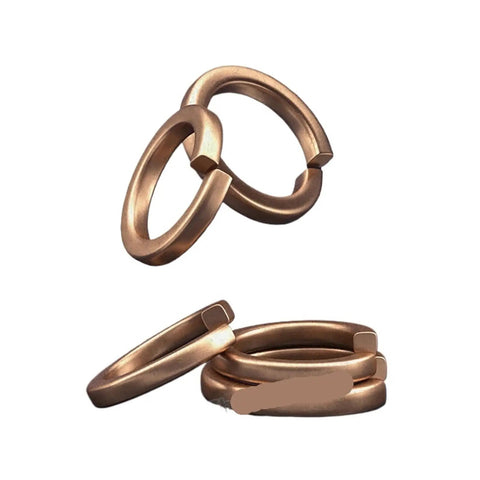 Brass Spring Lock Washers For M3 To M12 Fasteners, Split lock gasket prevents loosening under vibration, durable design
