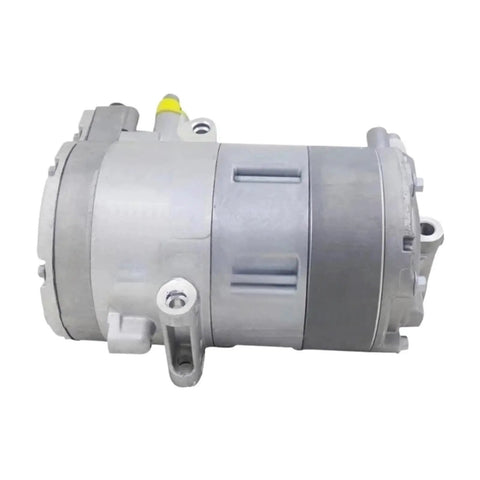 Premium Heavy Duty Electric AC Compressor For BMW i3 i8 X5 F15 12 Volt, steel construction, showcasing smooth design and connectors.