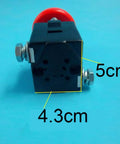 High Quality Ed125B 1 125A Red Mushroom Head Emergency Stop Switch Push Button, black body, 5cm height, 4.3cm width, easy installation.